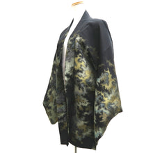 Load image into Gallery viewer, Haori Jacket Vintage(1950-1980) Black Gold Cloud Silk #10056C5
