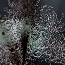 Load image into Gallery viewer, Haori Jacket Vintage(1950-1980) Black Silver Chrysanthemum Silk #9773A4
