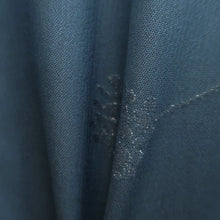 Load image into Gallery viewer, Kimono Vintage(1950-1980) Dark Blue See-Through Flower Silk #10278E4
