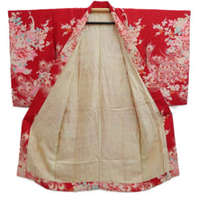 Load image into Gallery viewer, Juban Vintage(1920-1950) Red Peacock Silk #10382F4
