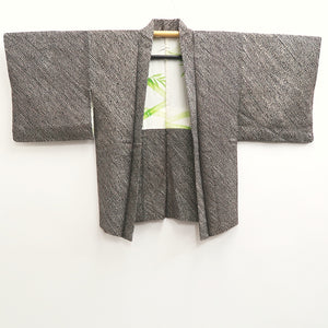 Haori Jacket Vintage(1950-1980) Black Red Full Shibori Red eye Silk #10206E1