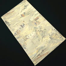 Load image into Gallery viewer, Fukuro Obi Beige Gold Edo Tokaido Silk BB315V8
