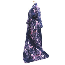 Load image into Gallery viewer, Yukata Midnight blue Butterfly Cotton #10752D3
