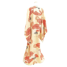Load image into Gallery viewer, Juban Vintage(1950-1980) Cream white Crane Birds Silk #10508B1
