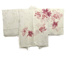 Load image into Gallery viewer, Haori Jacket Vintage(1950-1980) Off white Flower Silk #10577B5

