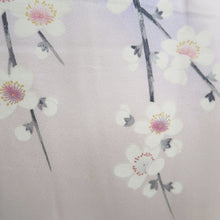 Load image into Gallery viewer, Kimono Blue Pale Pink Sakura Branch Hand painted Silk #9660J2
