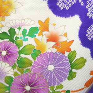 Furisode Purple Peony Ume Kiku Silk #9700J5