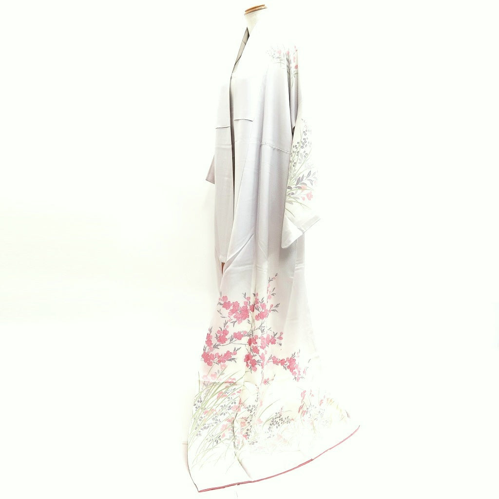 Kimono Off white Azalea Chrysanthemum Tall Silk #9939B5