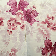 Load image into Gallery viewer, Haori Jacket Vintage(1950-1980) Off white Flower Silk #10577B5

