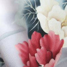 Load image into Gallery viewer, Kimono Pale Pink Hand painted Chrysanthemum Tall Silk #9928B4
