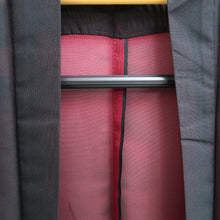 Load image into Gallery viewer, Haori Jacket Vintage(1950-1980) Black Wine red Sheer Botanical Silk #10909E5
