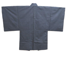 Load image into Gallery viewer, Men&#39;s Haori Vintage(1950-1980) Blue Black Hannya Mask Silk #10441A3
