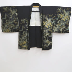 Haori Jacket Vintage(1950-1980) Black Gold Cloud Silk #10056C5