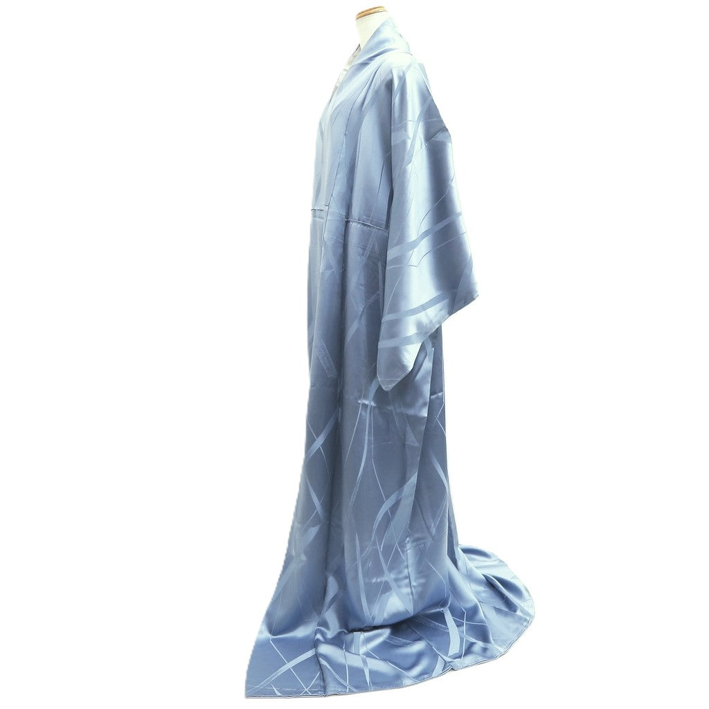 Kimono Grayish Blue Ribbon Silk #10537B3