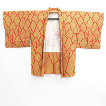 Load image into Gallery viewer, Haori Jacket Vintage(1950-1980) Yellow Vermillion Full Shibori Tree Silk #10958F2
