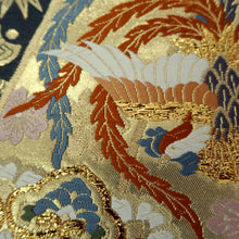 Load image into Gallery viewer, Fukuro Obi Gold Wave Phoenix Silk BB267V5
