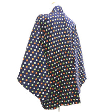 Load image into Gallery viewer, Haori Jacket Navy Shibori Silk #10728D2
