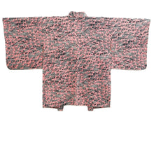 Load image into Gallery viewer, Haori Jacket Vintage(1950-1980) Black Reddish Pink Crane Birds Silk #10948F2
