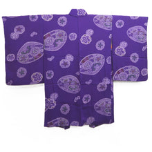 Load image into Gallery viewer, Haori Jacket Vintage(1950-1980) Purple Plum blossom Silk #10697D1
