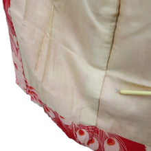Load image into Gallery viewer, Juban Vintage(1920-1950) Red Peacock Silk #10382F4
