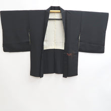 Load image into Gallery viewer, Haori Jacket Black Gold Red Bird Silk #10998F4
