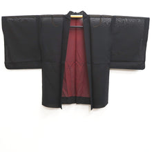 Load image into Gallery viewer, Haori Jacket Vintage(1950-1980) Black Red See-Through Flower Silk #10222E2
