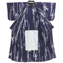Load image into Gallery viewer, Yukata Vintage(1950-1980) Navy Bamboo Cotton #10762D4
