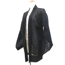 Load image into Gallery viewer, Haori Jacket Vintage(1950-1980) Black Blue See-Through Grass Silk #10042C5
