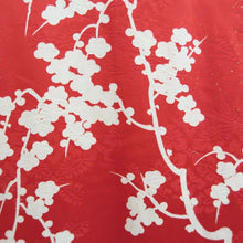 Load image into Gallery viewer, Juban Vintage(1920-1950) Red Plum blossom Silk #10370F4
