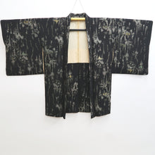 Load image into Gallery viewer, Haori Jacket Vintage(1950-1980) Black Abstract art Silk #9774A4
