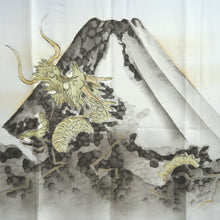 Load image into Gallery viewer, Men's Juban Vintage(1950-1980) Light Gray Dragon Mountain Silk #10878E4
