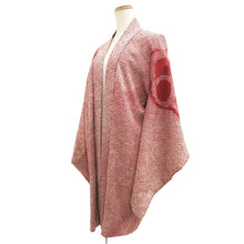 Load image into Gallery viewer, Haori Jacket Vintage(1920-1950) Light Red Shibori Plum blossom Silk #11038A3
