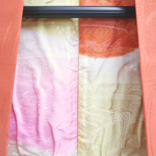 Load image into Gallery viewer, Haori Jacket Vintage(1920-1950) Vermillion Floral pattern Silk #11047A3
