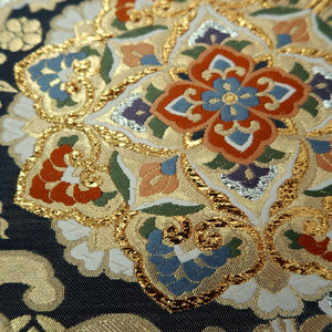 Fukuro Obi Gold Wave Phoenix Silk BB267V5