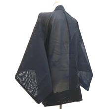 Load image into Gallery viewer, Haori Jacket Vintage(1950-1980) Black Blue See-Through Grass Silk #10042C5
