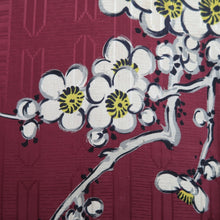 Load image into Gallery viewer, Haori Jacket Vintage(1950-1980) Wine red Plum blossom Silk #10677D1
