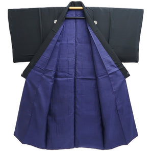Men's Kimono Vintage(1950-1980) Black Montsuki Silk #10470A5