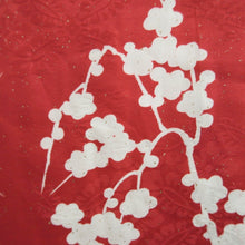 Load image into Gallery viewer, Juban Vintage(1920-1950) Red Plum blossom Silk #10370F4
