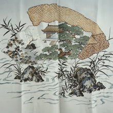 Load image into Gallery viewer, Men&#39;s Juban Gray Landscape Silk #10453A4

