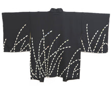 Load image into Gallery viewer, Haori Jacket Vintage(1950-1980) Black Shibori Botanical Silk #10937F1
