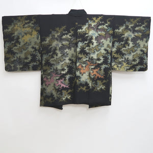 Haori Jacket Vintage(1950-1980) Black Gold Cloud Silk #10056C5