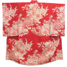 Load image into Gallery viewer, Juban Vintage(1920-1950) Red Peacock Silk #10382F4
