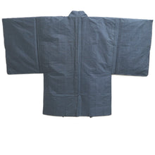 Load image into Gallery viewer, Men's Haori Black Blue Ohshima Leaping Carp Silk #10885E4
