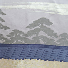 Load image into Gallery viewer, Men's Haori Vintage(1950-1980) Black Landscape Habutae Silk #10643C4
