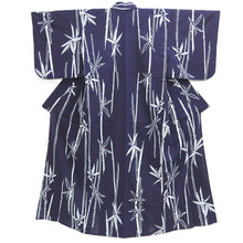 Load image into Gallery viewer, Yukata Vintage(1950-1980) Navy Bamboo Cotton #10762D4
