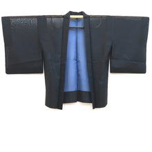 Load image into Gallery viewer, Haori Jacket Vintage(1950-1980) Black Blue See-Through Grass Silk #10042C5
