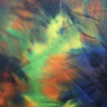 Load image into Gallery viewer, Haori Jacket Orange Black Green Abstract art Silk #10799D5
