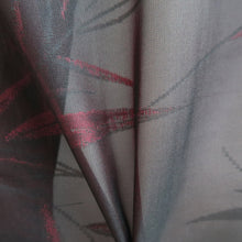 Load image into Gallery viewer, Haori Jacket Vintage(1950-1980) Black Wine red Sheer Botanical Silk #10909E5
