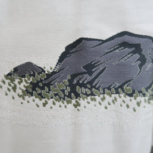 Load image into Gallery viewer, Men's Haori Vintage(1950-1980) Black Landscape Habutae Silk #10643C4
