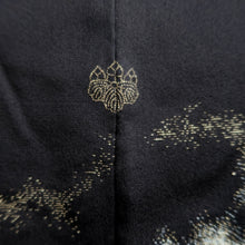 Load image into Gallery viewer, Haori Jacket Vintage(1950-1980) Black Gold Cloud Silk #10056C5
